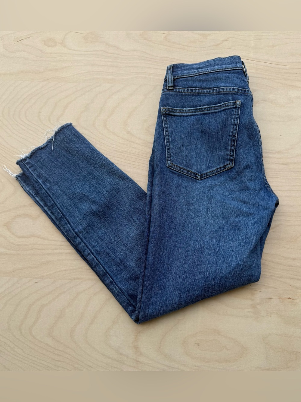 PacSun Medium Wash Vintage Icon Jeans Raw Hem Stretch Denim Women's size 27